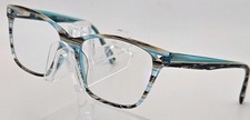GX by Gwen Stefani GX091 Square Frames ONLY 54-16-140 Teal Stripe Women E6