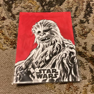 Topps Star Wars: The Last Jedi Chewbacca Sketch Card artist auto READ
