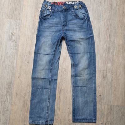 dopo dopo boys Jungen Jeans Gr. 128 Blau Gerades Bein mittlere Waschung