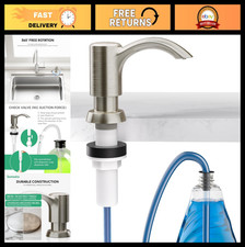 Built-in Kitchen Sink Soap Dispenser - Brushed Nickel, Leak-Proof, 39" Extension
