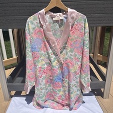 Vtg Victoria  s Secret Gold Label Floral Nightshirt Nightgown Lingerie Size S