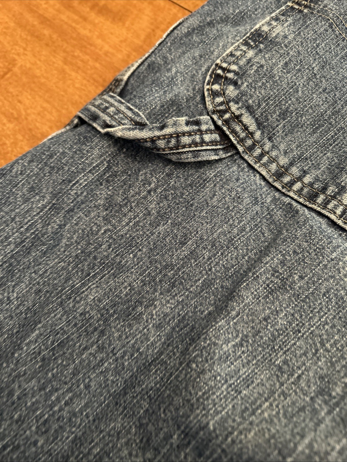 Wrangler Jeans Mens 46x32 Carpenter Blue Med Wash Denim 94LSWDV Work thumbnail 5