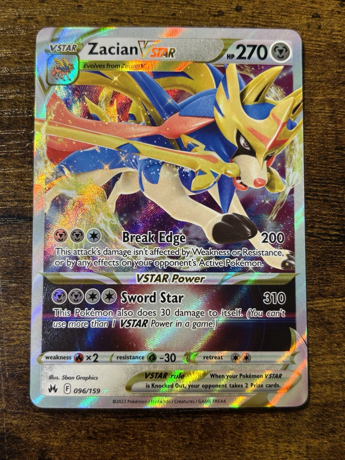 ZACIAN VSTAR ~ Pokemon TCG: CROWN ZENITH ~ 96/159