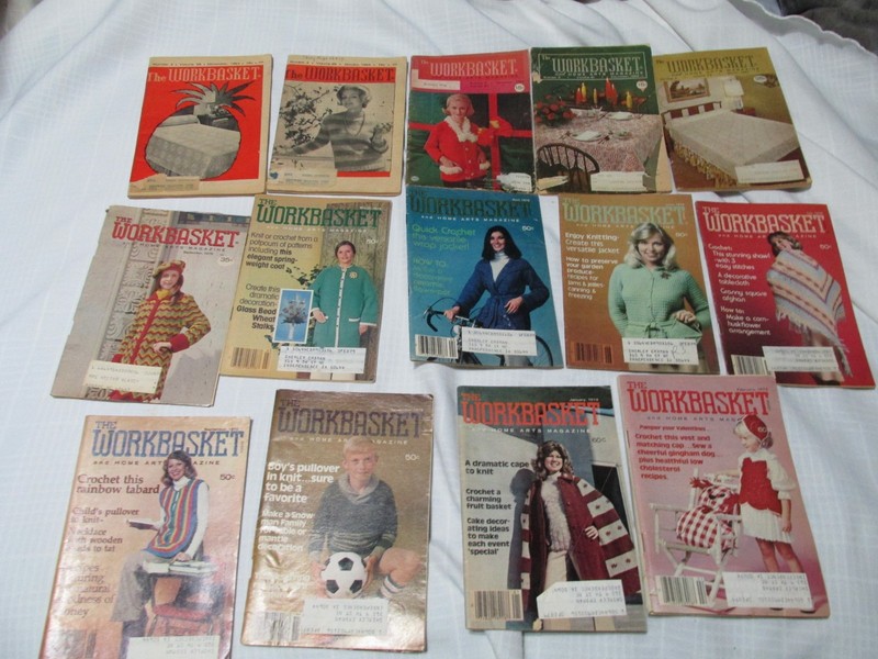 Vintage Workbasket Magazine 1960's - 1970's  Lot of 14 Issues  AS-IS