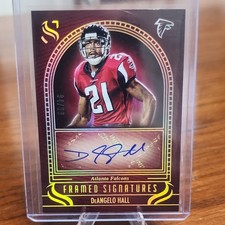 DeAngelo Hall 2025 Panini Silhouette Framed Signatures Auto /99 #FS-DHL Falcons