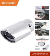 Universal Stainless Steel Exhaust Tip 1.5-2.25 Inlet Chrome-plated Elegance