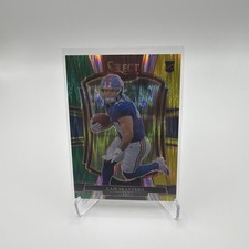 2025 Panini Select - Premier Level Cam Skattebo #195 Green & Yellow Shock Prizm
