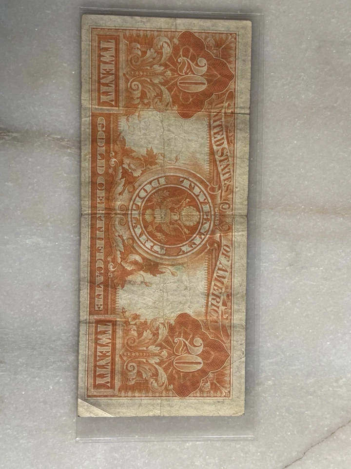 1922 $20 Dollar Bill Gold Certificate Large Size Note - Image 2 of 2