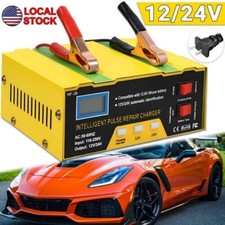 Car Battery Charger 12v 24v Heavy Duty Smart Automatic Intelligent Pulse Repair