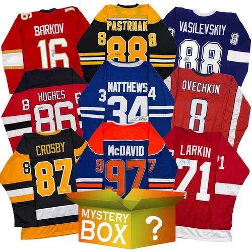 Active Stars Autographed/Signed Hockey Jersey Mystery Box PSA JSA or Beckett COA
