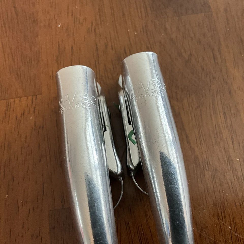 Juego de palancas de freno Mafac vintage NOS - carretera - plata - Francia Foto 2 de 4