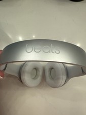 Beats by Dr. Dre Solo Wireless Headphones Silver/White Bluetooth w/ Case