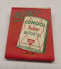 CONOCO GAS STATION MATCHBOOK VINTAGE Gillard Oil Co. Girard, KS Unstruck
