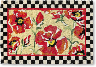 MACKENZIE-CHILDS Coir Door Mat, Decorative Outdoor Floor or Front Door Mat, 24''