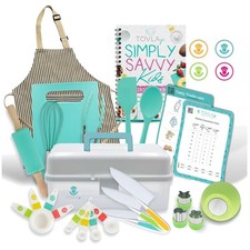 Ultimate Kids Baking Gift Set - Safe Utensils Cookbook for Junior Chefs