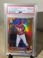 2022 Bowman Draft Chrome Sal Stewart #BDC-122 Orange Refractor /25 PSA 10 POP 1!