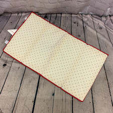 Travel Cot Base Folds Cream Red Pinspot 79 x 44 cms