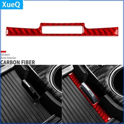Red Carbon Fiber Center Console Armrest Box Handle Cover For GMC Acadia 2007-12