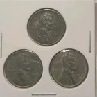 1943 PDS Lincoln Steel Wheat Cent Circulated Penny 3 Pc Set Free Post Tracking