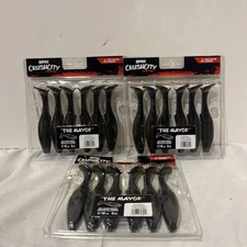 (3) Rapala Crush City Customs The Mayor Swimbait 4" Black Blue Green Pumpkin