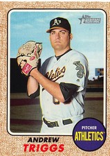Andrew Triggs 2017 Topps Heritage 563 Oakland Athletics Baseball Card