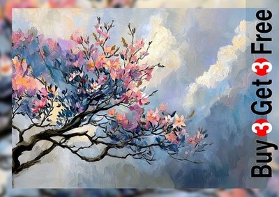 Blossom Branch Floral Watercolor 5''x7'' Print on Matte Paper | Nature Art