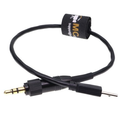 Micro USB to Lock 3.5mm TRS Jack Timecode Cable for Sony FX3 FX30 A7S3 A1 50cm