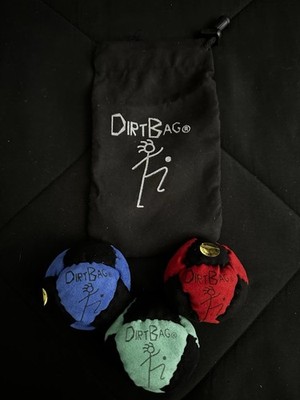 New Sold Out Dirtbag Classic Carry Pouch Wash Bags RED TEAL BLUE 3 PACK