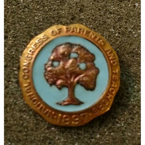 NATIONAL CONGRESS OF PARENTS TEACHERS 1897 10 K GOLD FILLED LAPEL PIN     000569