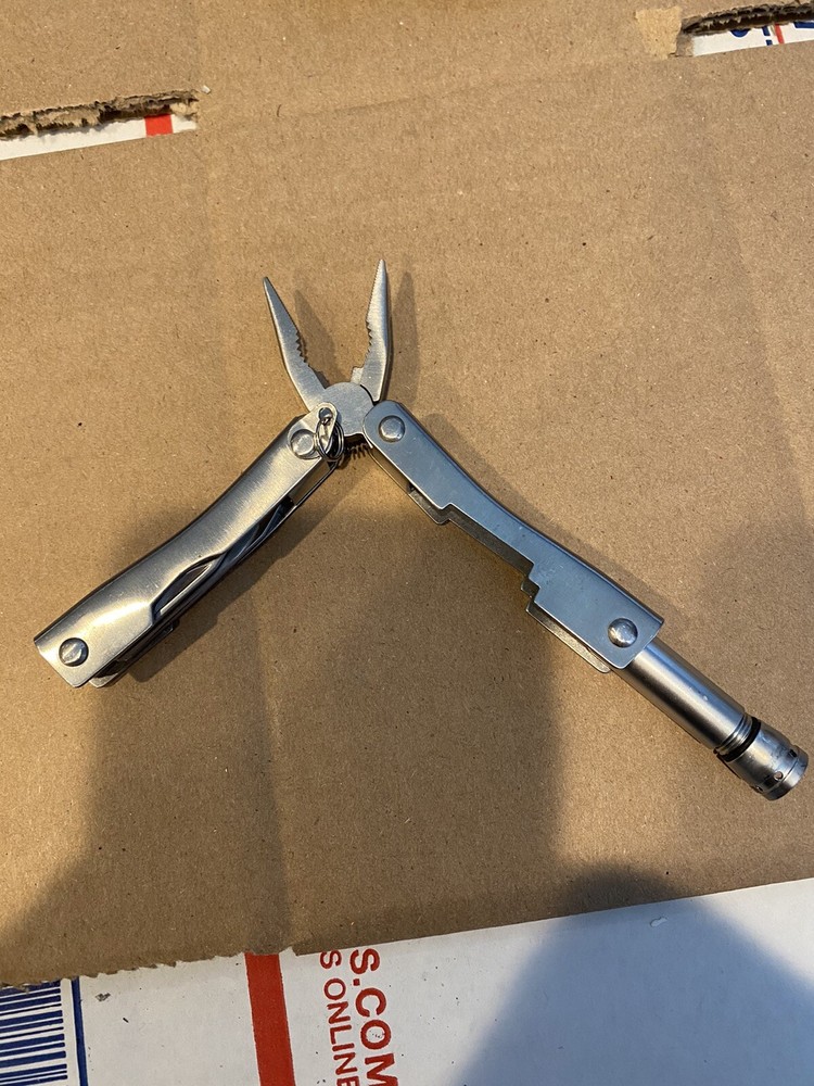 Multifunctional Pocket Knife with Pliers and Flashlight