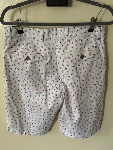 Tommy Hilfiger Mens Size 30 Golf Shorts White w/ Palm Tree Design 9" Inseam - Picture 4 of 6