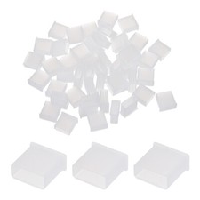 50pcs USB Male Port Plugs Covers Caps Plastic Anti Dust Protector Clear
