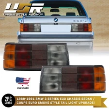 FACELIFT Model Euro OE Style Red/Smoke Tinted Rear Tail Light For 87-91 BMW E30