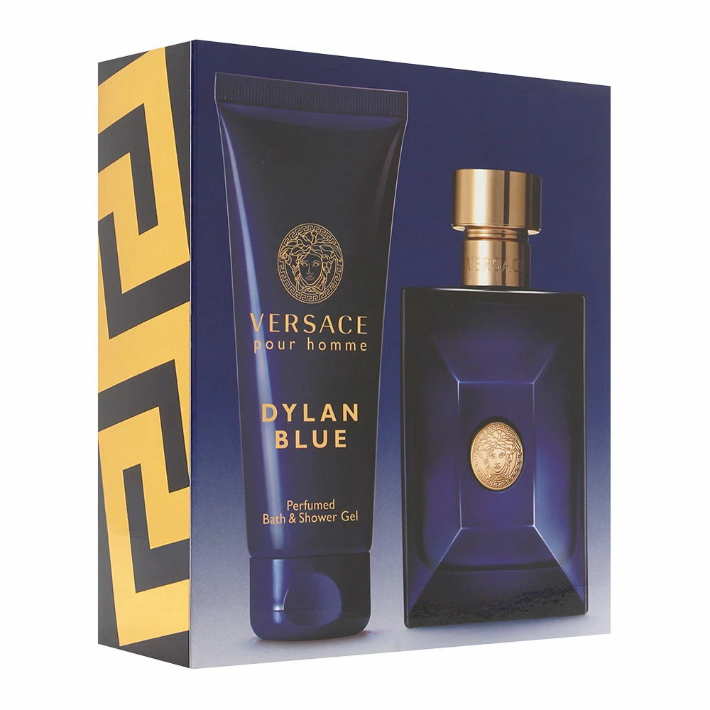 Versace Dylan Blue 2 Piece Gift Set For Men 3.4 Eau Di Toilette