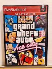 Grand Theft Auto GTA Vice City PS2 Sony PlayStation 2 W/Manual & Map Tested