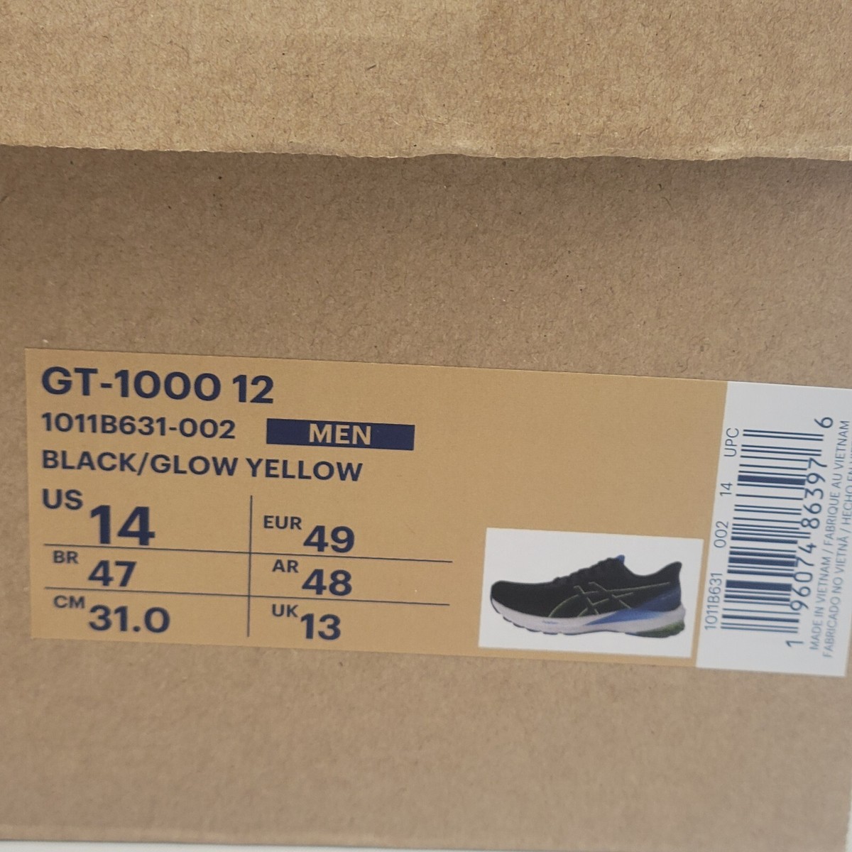 Asics GT-1000 12 Mens Shoes Size 14 Color Black/Glow Yellow New ASICS GT-1000 14 Men main image 4