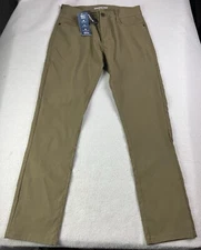Kenneth Cole Men’s Slim Fit W30 L30 Lightweight Tech Stretch Pants Dark Olive