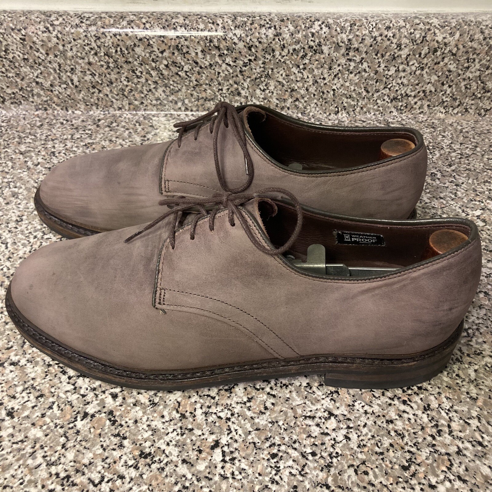 SAOLA Soletta Allen Edmonds Surrey 3797 marrone tortora nabuk derby 9 5D sughero usata in ottime condizioni