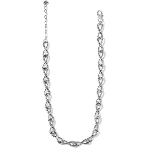 NWTag Brighton INTERLOK TWIST Silver Statement Necklace MSRP $128 - Picture 2 of 4
