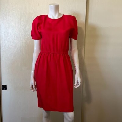 Tom and Linda Platt Saks Fifth Avenue Dress Womens Petite Red