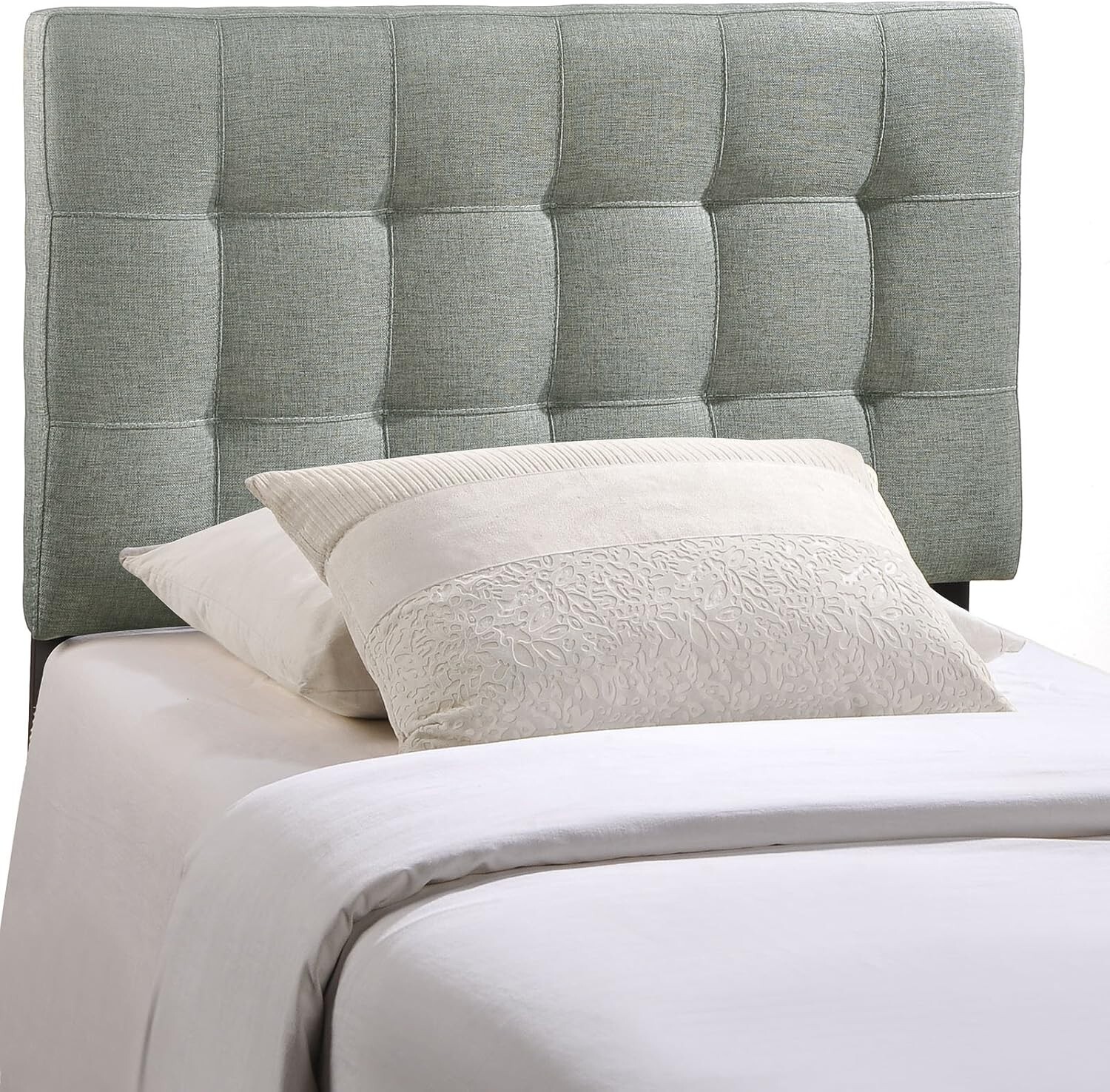 Modway Lily Tufted Linen Fabric Upholstered Twin Headboard i