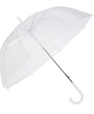 Capelli New York Adult Travel Umbrella for Rainy Days, Clear