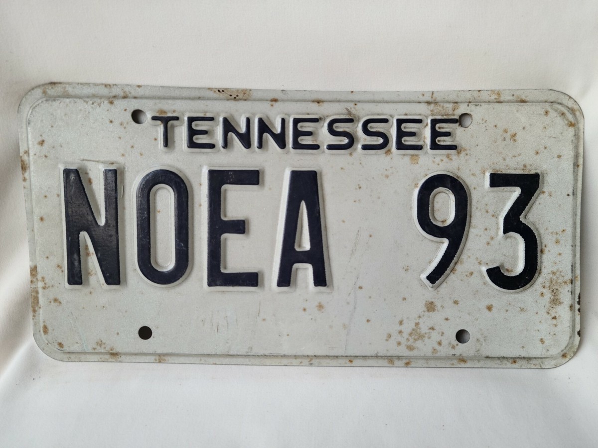 Vintage 1993 Tennessee Vanity NOEA License Plate 0522 | eBay