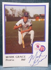 1986 Procards Peoria Mark Grace Signed Minor Rookie Card Autograph RC Auto