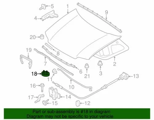 Ford Escape Mercury Mariner Striker 2008-2012 nuevo fabricante de equipos originales - bloqueo de capó 9L8Z-16K689-A Foto 2 de 2