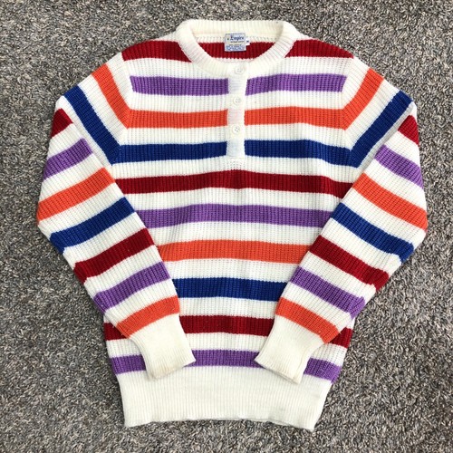 Vintage 70s 80s Sweater Women's Henley 