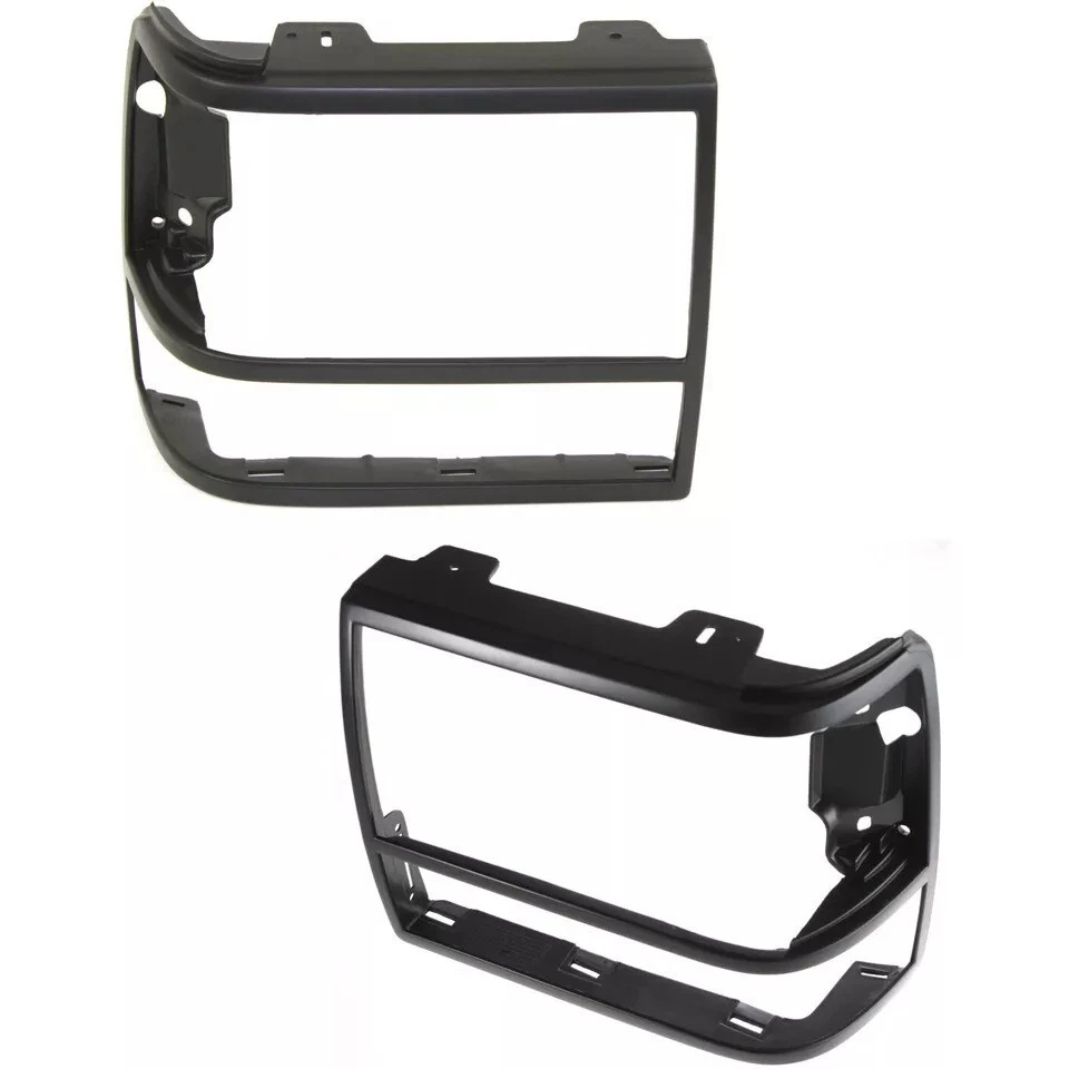 New Front Headlight Door Bezel Black Left & Right Fits 1991-1994 Ford Explorer - Image 2 of 4