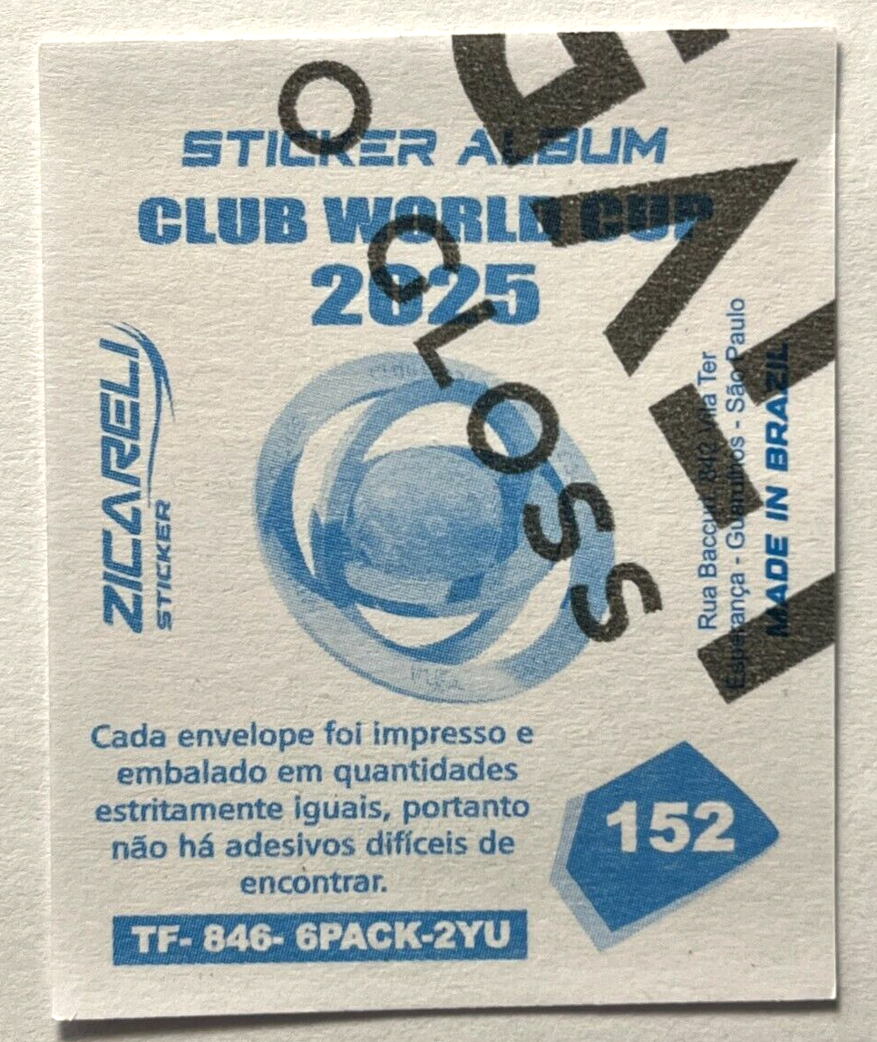 2025 FIFA CLUB WORLD CUP Zicareli Sticker #152 YAN SASSE ES Tunis