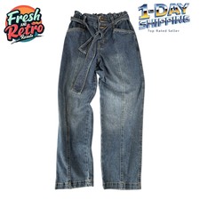 Paperbag Waist Wide Leg Jeans 4 High Rise Bel...