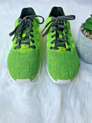 adidas Men's ZX Flux Torsion Neon Green Weave Sneakers Size: US